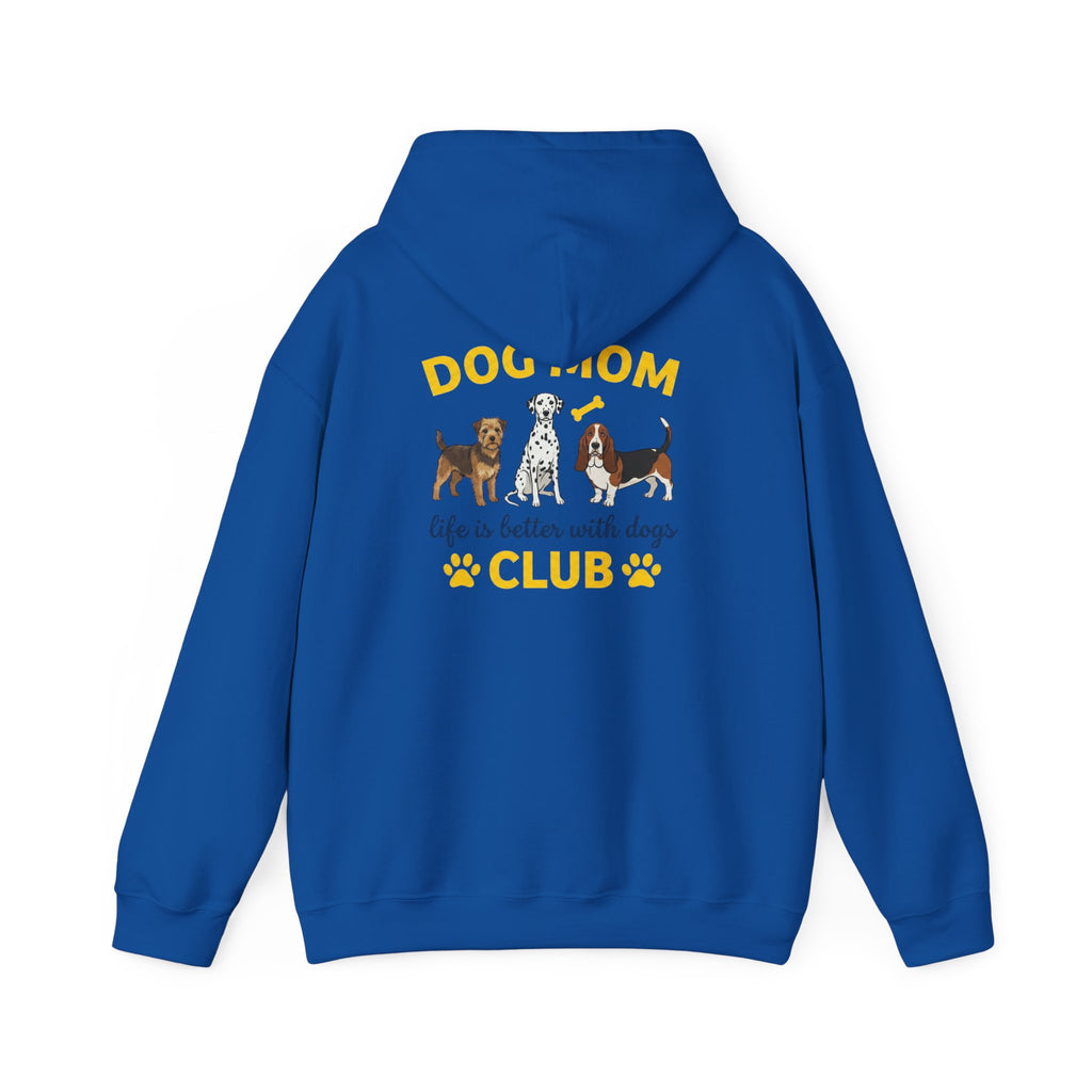 Dog Mom Club Hoodie — "Life Is Better With Dogs" Cute Paw-Print Pullover