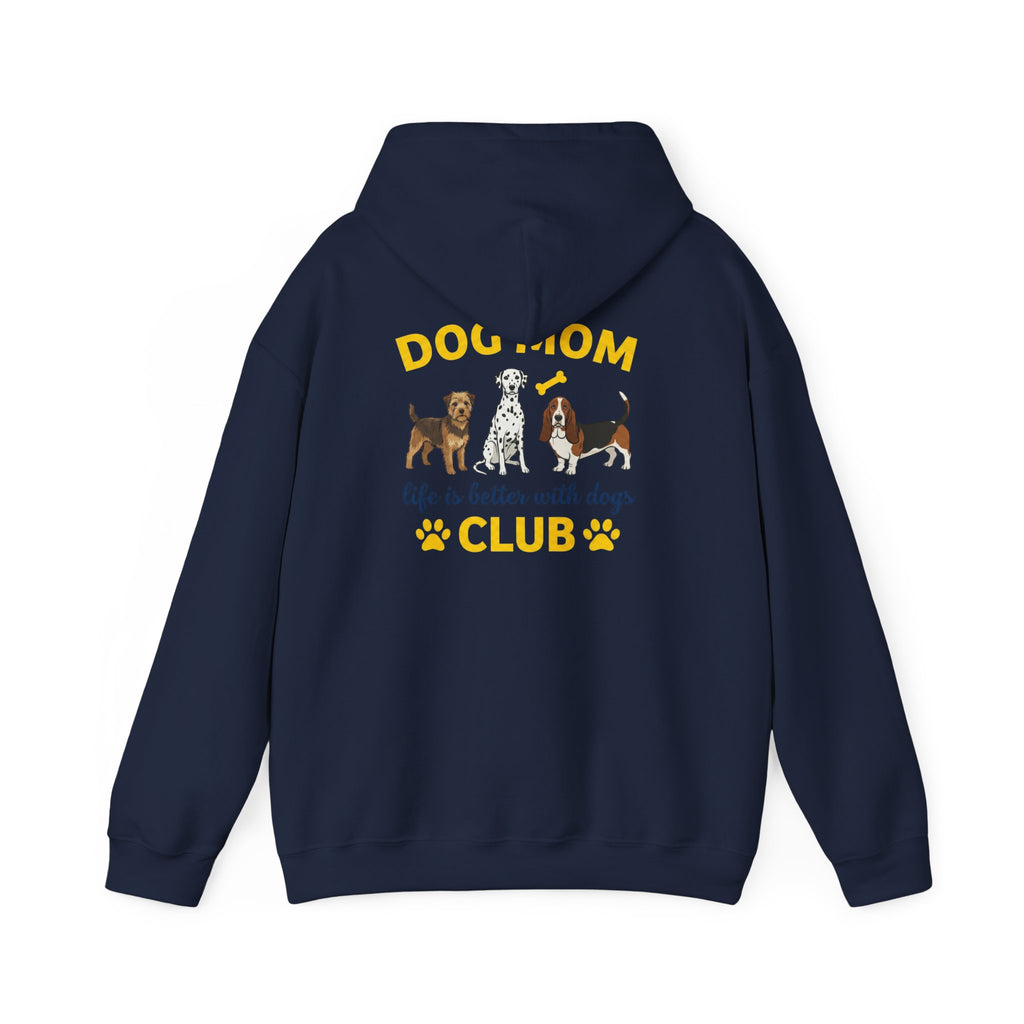 Dog Mom Club Hoodie — "Life Is Better With Dogs" Cute Paw-Print Pullover