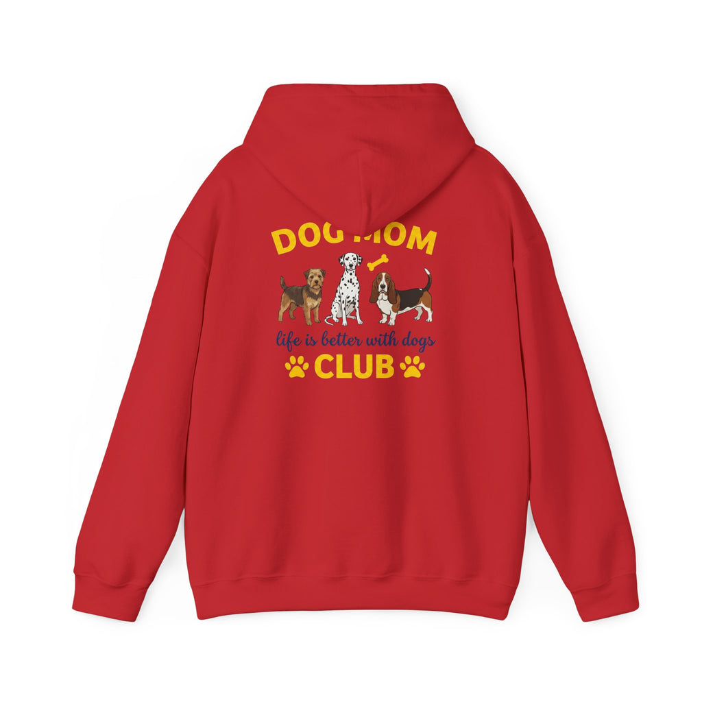 Dog Mom Club Hoodie — "Life Is Better With Dogs" Cute Paw-Print Pullover