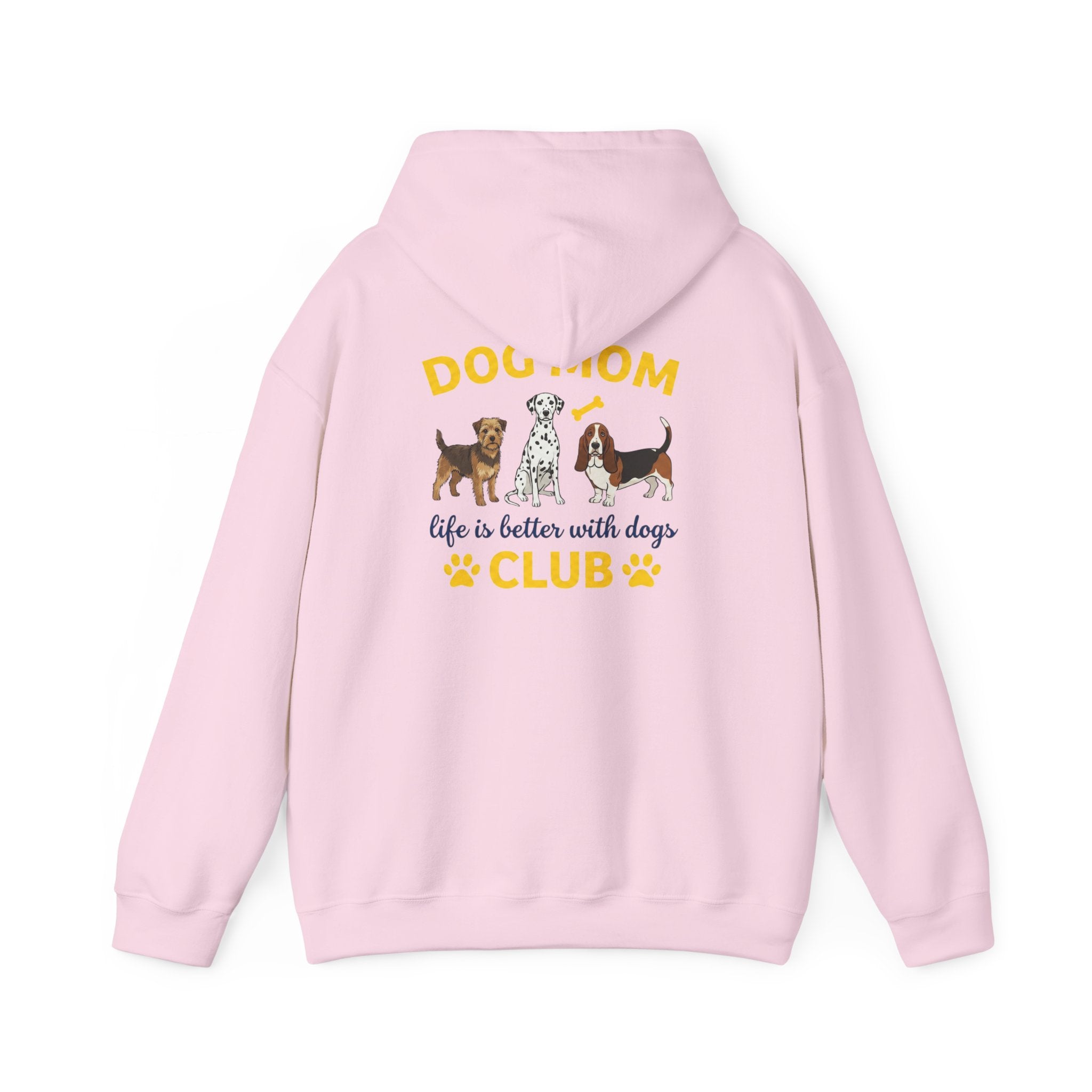Dog Mom Club Hoodie — "Life Is Better With Dogs" Cute Paw-Print Pullover